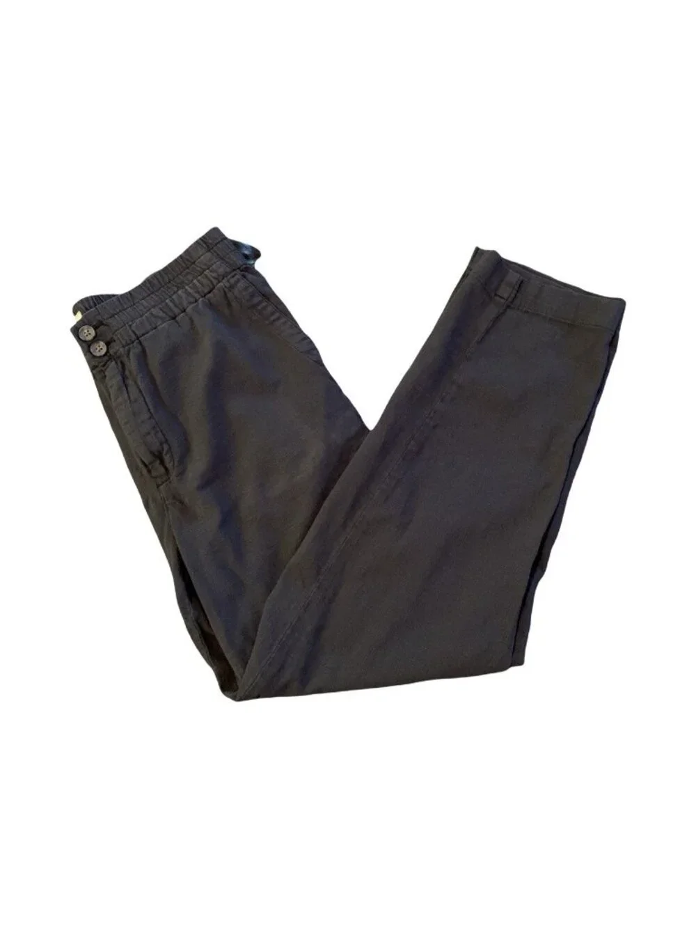 Marine Layer Allison Pant Women Tencel Zipper Button Fly Elastic Back  blue Sz S